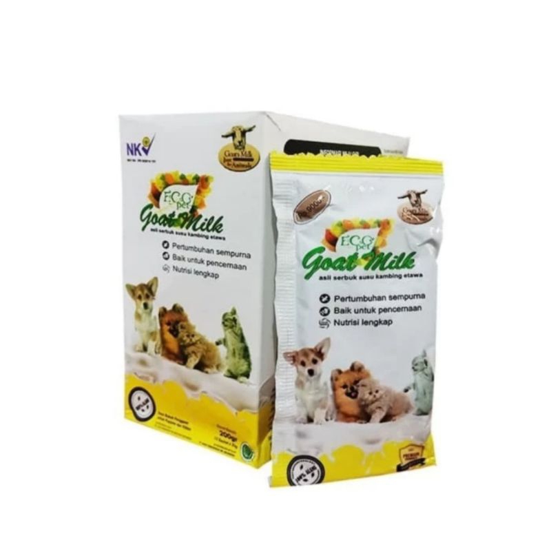 (1box = 10sachet) susu kucing dan anjing susu eco pet - susu ecopet goat milk 1 box