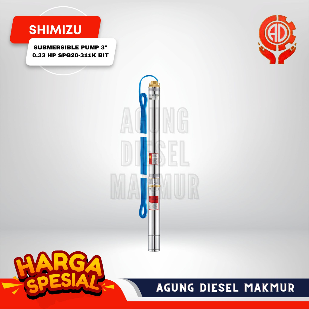 Shimizu Submersible Pump Pompa Satelit Sibel 3" 0.33 HP SPG20-311K