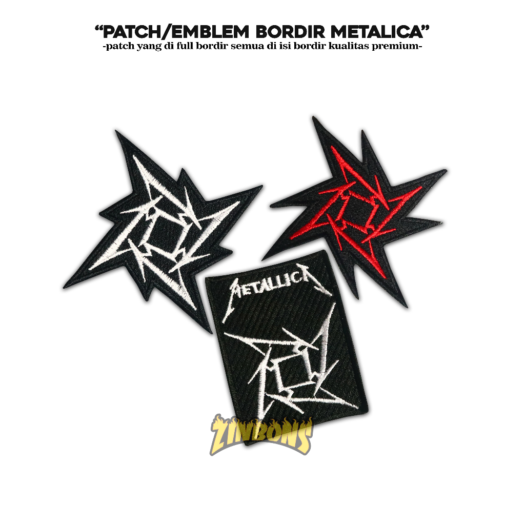 PATCH BORDIR METALICA EMBLEM MUSIK BEST QUALITY
