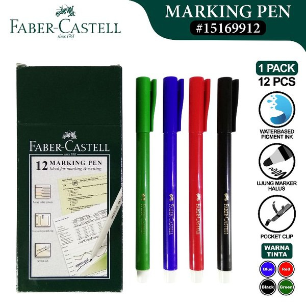 Marking Pen Faber Castell Spidol Serbaguna Hitam