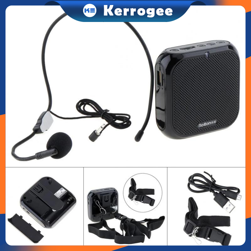 Rolton K400 Portable Voice Amplifier Megaphone Booster with Wired Microphone Loudspeaker Speaker Speaker Mic  Teacher Training