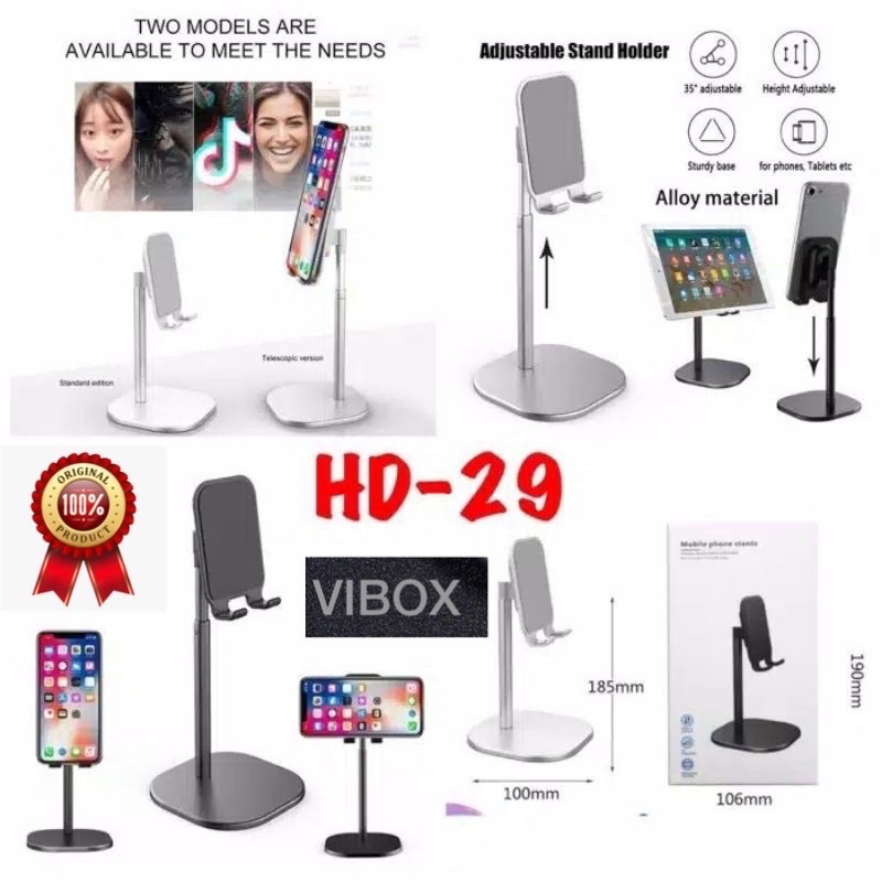 GROSIR HOLDER STAND VIBOX HD29 UNIVERSAL UNTUK ALL SMARTPHONE BY SMOLL