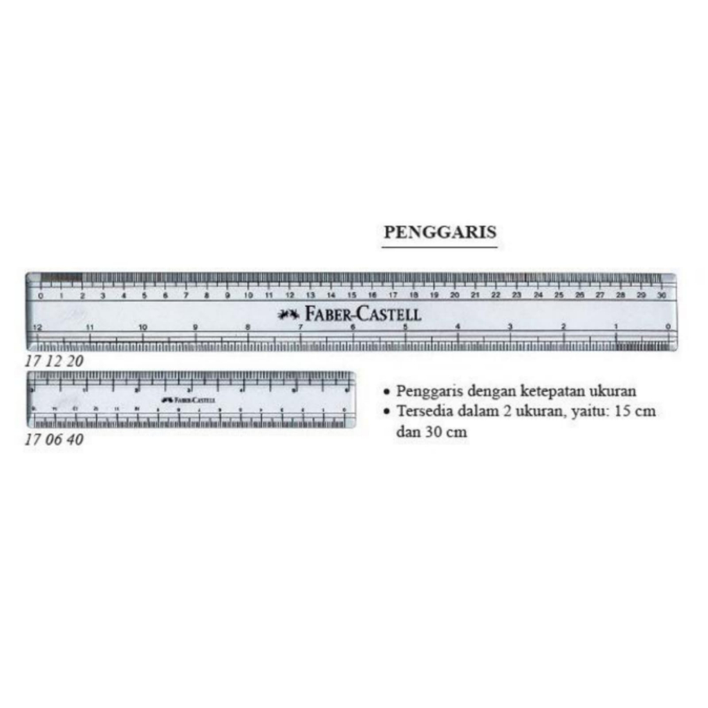 Penggaris Faber Castell Plastik 30 cm