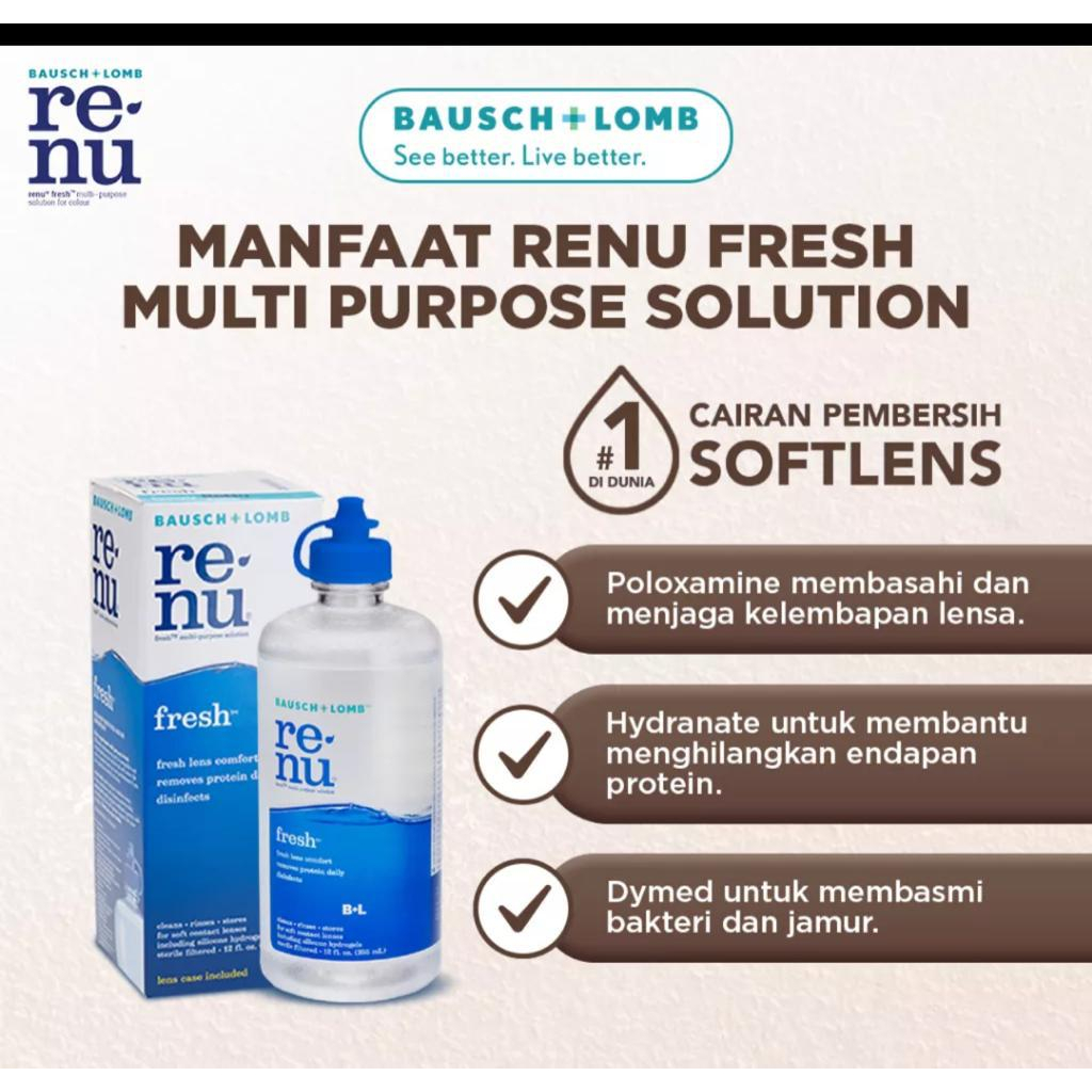 Renu Fresh 355ml solution air softlens