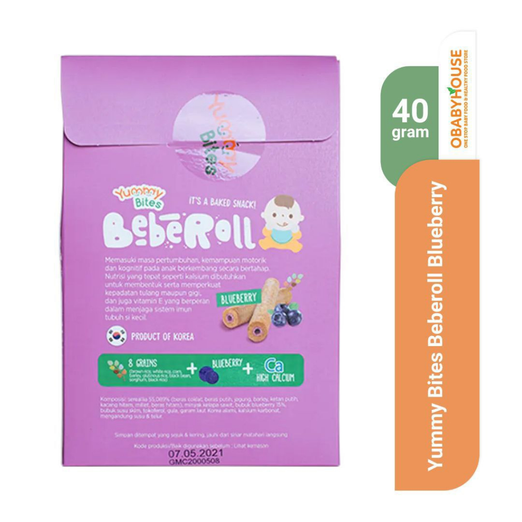 Yummy Bites Beberoll Blueberry 40 gr