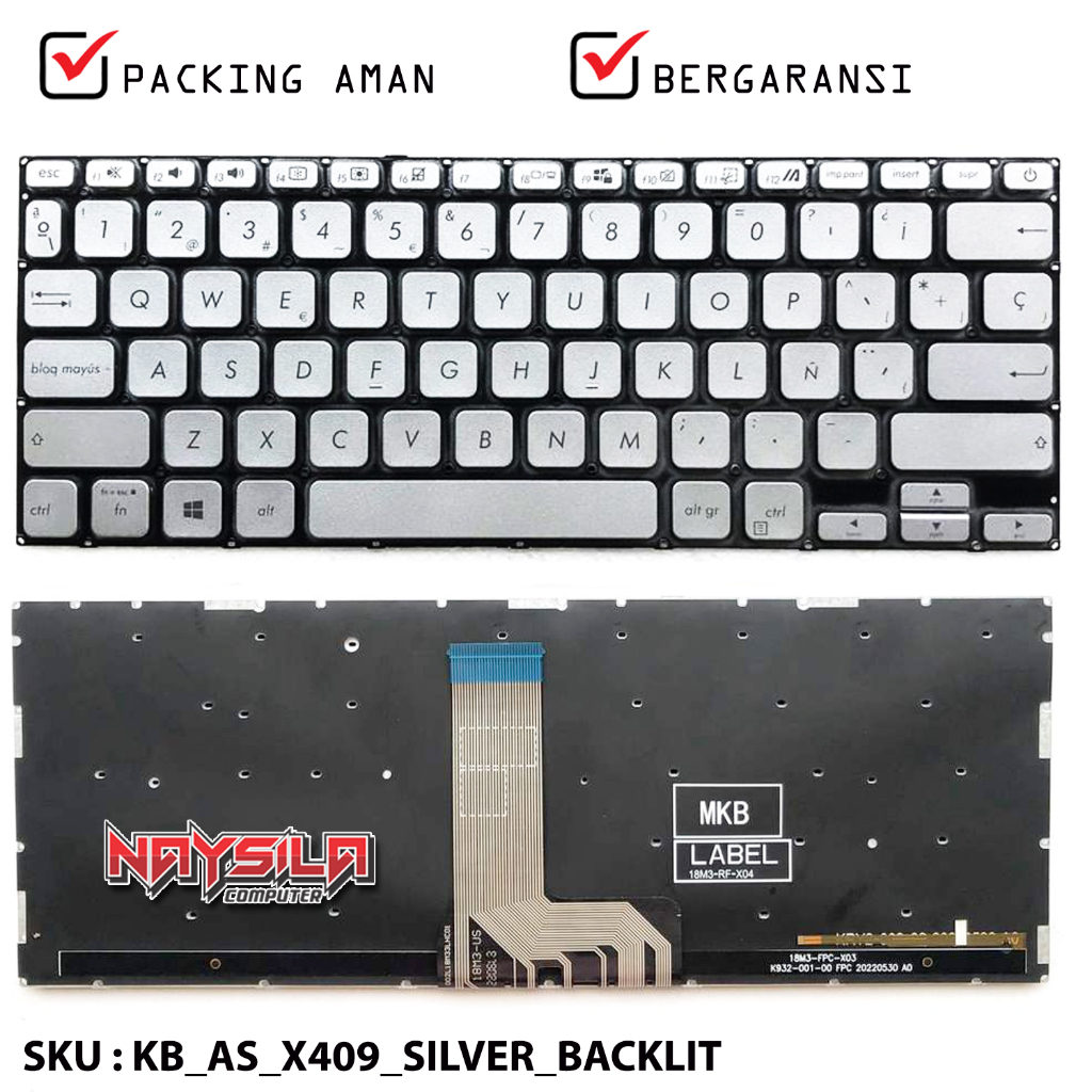 Keyboard ASUS VivoBook 14 X409 X409BA X409F X409FL X409FA X409FJ X409JA X409JP X409U X409UA X409UJ M