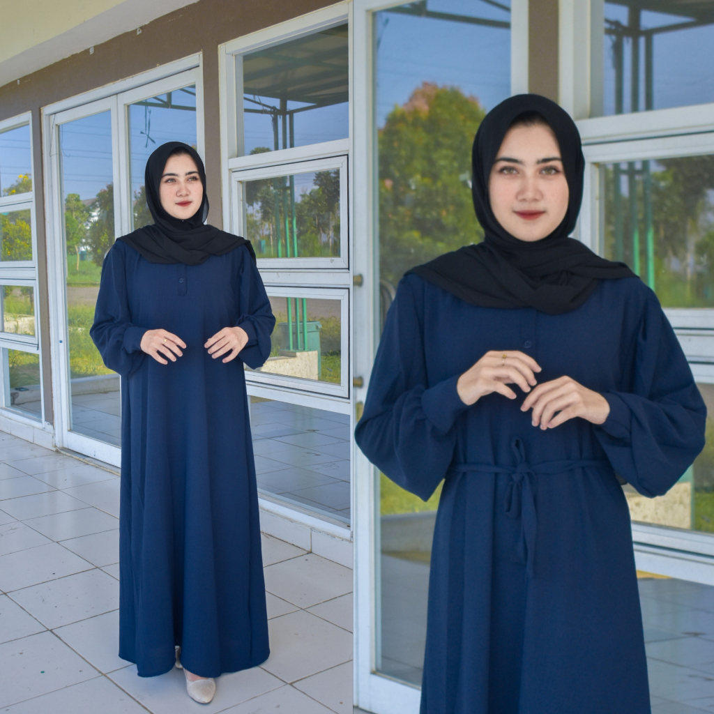AZZAHRA - Gamis Crinkle Airflow Premium Terbaru