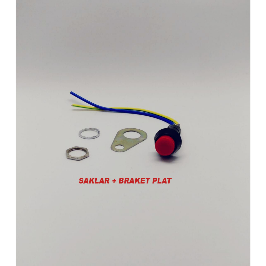 Saklar ON OFF Bulat Motor Universal Push Switch Tombol Push 10CM