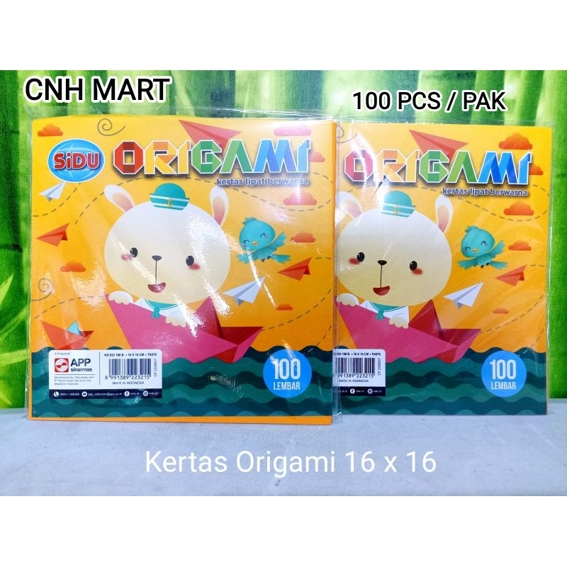 

kertas origami sidu besar isi 100 pcs / kertas lipat besar 16 × 16