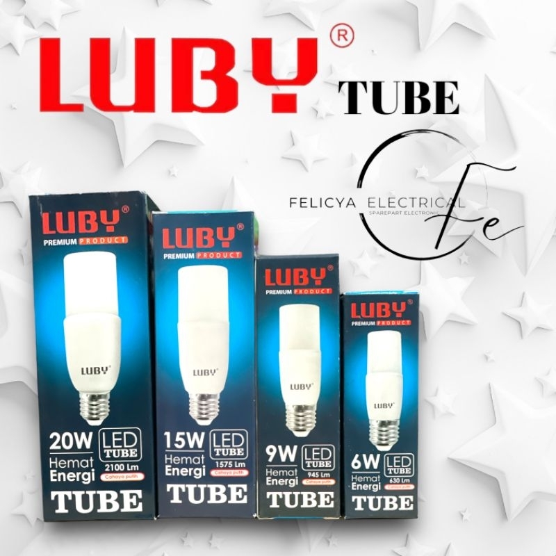 LAMPU LED LUBY TUBE PUTIH TERANG ALL WATT 6W 9W 15W 20W BENTUK UNIK