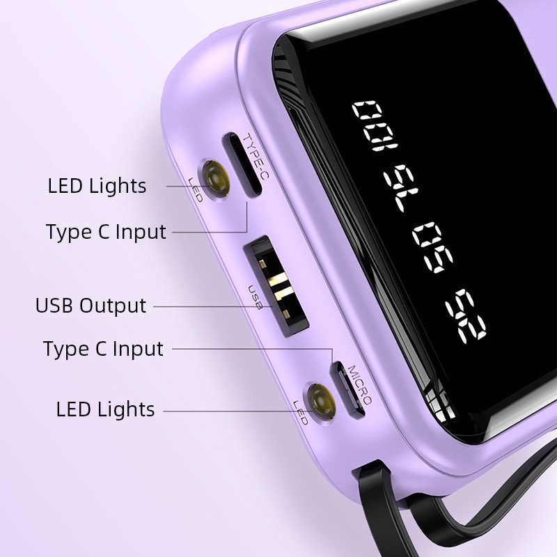 Gotama Powerbank 20000mAh (C) Power Bank Fast Charging PowerBank mini with 4 usb fast charging Lightweight LED Display