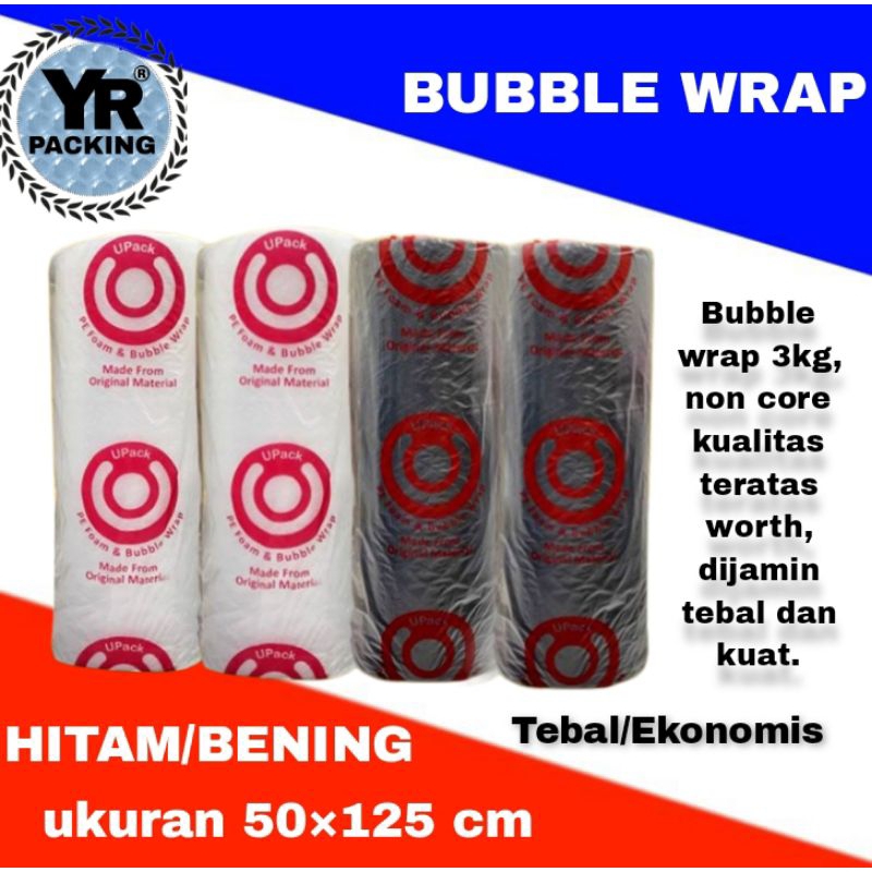 

Bubble Wrap 50x125 Hitam putih/Bening Bandung
