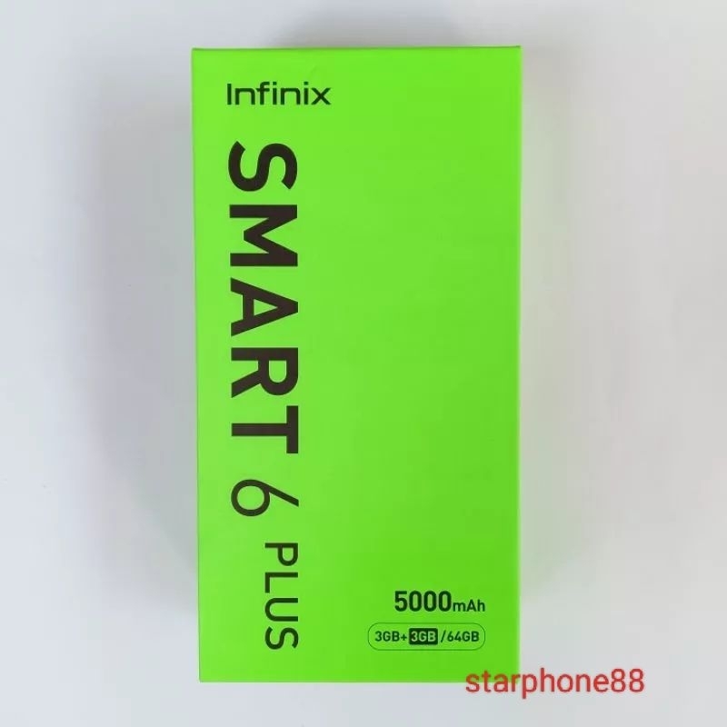 Infinix smart 6plus ram 3+3/64gb segel garansi resmi