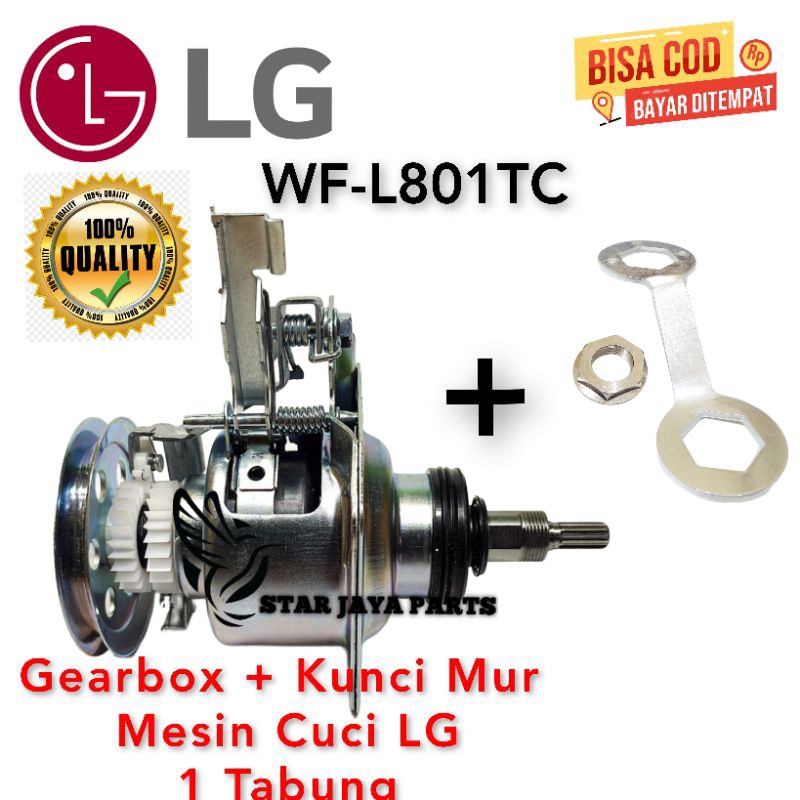 Set Gearbox + Kunci dan Mur Mesin Cuci LG 1 Tabung Type WF-L801TC QUALITY