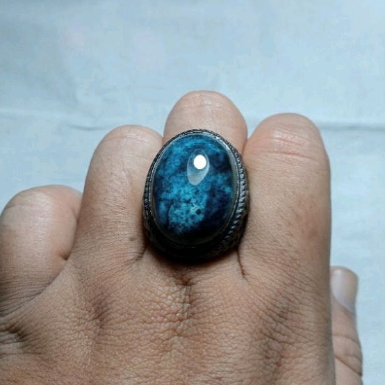 batu cincin bacan blue elektrik keristal