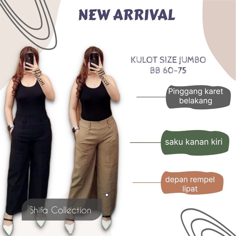 Celana Kulot Twill Panjang Model Baru (standar - jumbo)