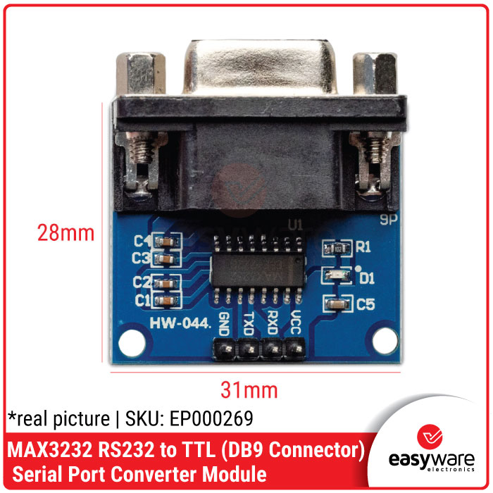 MAX3232 RS232 to TTL Serial Port Converter module  DB9 Connector