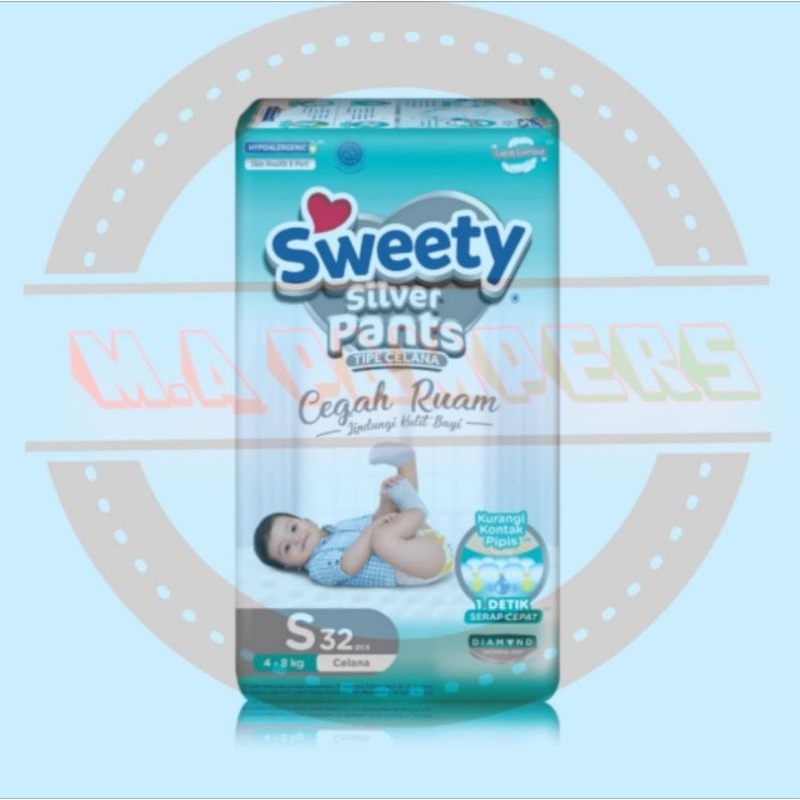 pampers sweety silver S isi 32pcs