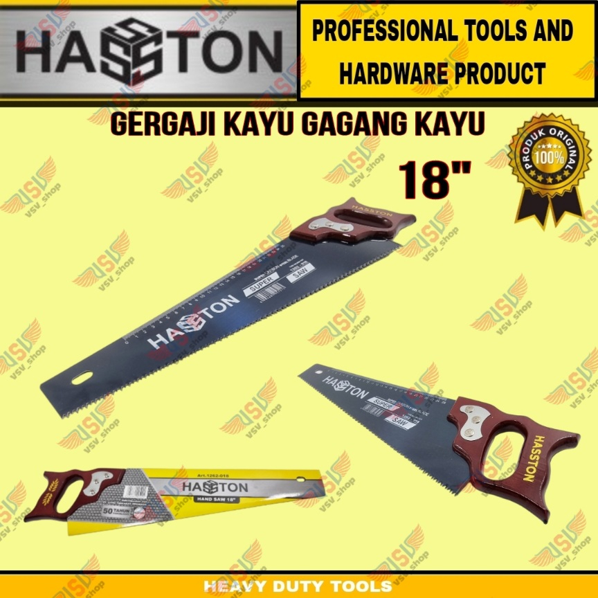 Hasston Gergaji kayu 18&quot; 1262-018 hasston hacksaw 18&quot; / Gergaji gagang kayu