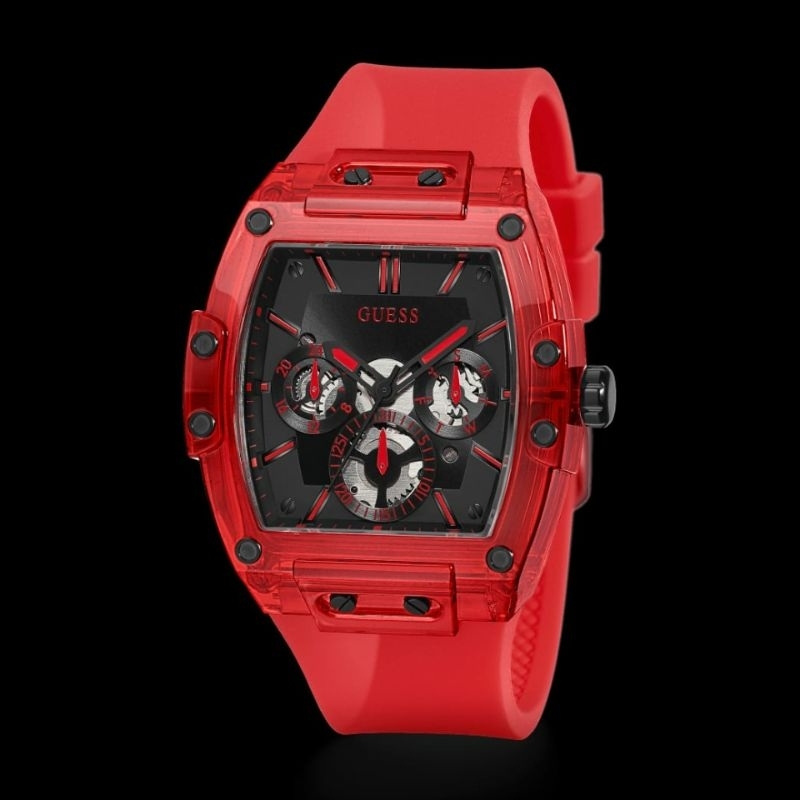 Jam tangan GUESS Phoenix GW0203G5 Rubber Japan Quartz fullset