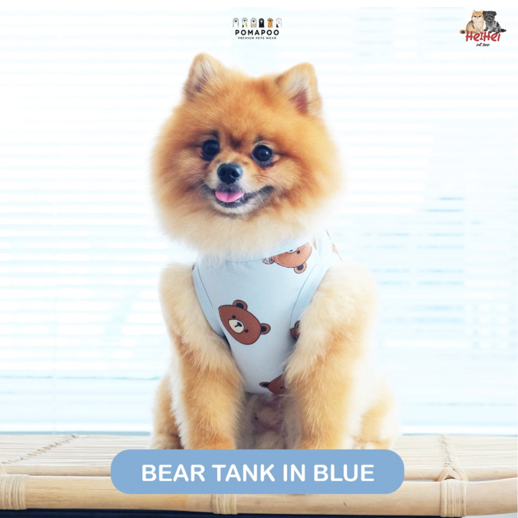 Baju Kaos Kucing Anjing BEAR TANK - Baju Hewan Pomapoo Pet Clothing