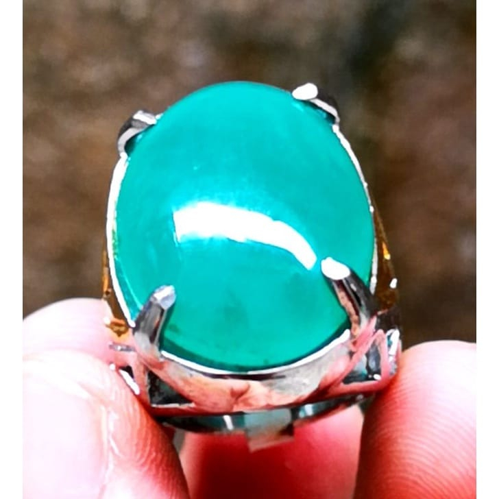 Batu Cincin Pria Bacan Doko Asli super jumbo Super mewah Crystal HQ TERMURAH bacan cina