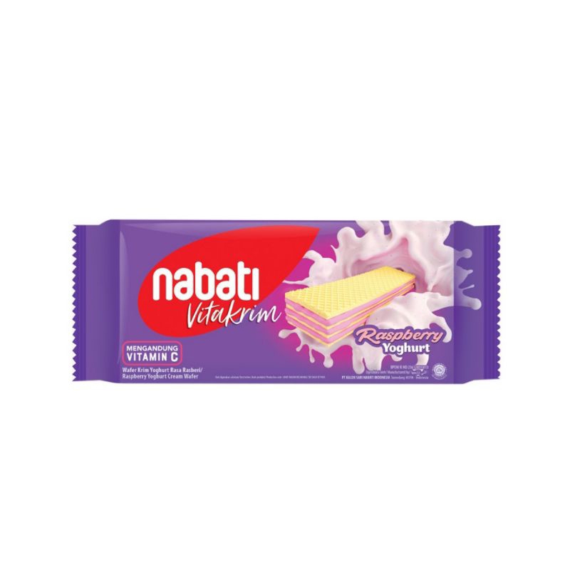 Nabati Wafer vitakrim raspberry  yogurt 122g