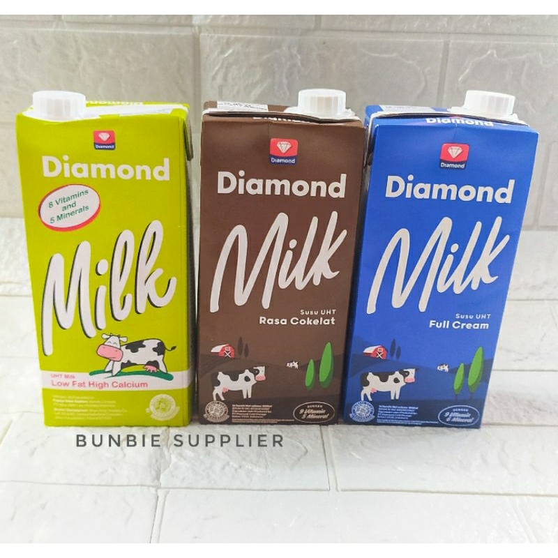 

Susu UHT Diamond 1Liter (SATUAN) | Full Cream | Cokelat | Lowfat 1000ml