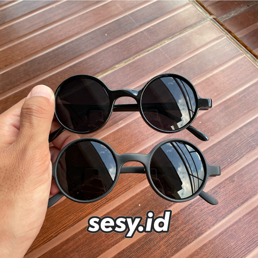 Kacamata Bulat Boboho John Lennon Kacamata Hitam Pria