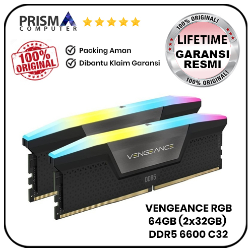 Corsair VENGEANCE RGB 64GB (2x32GB) DDR5 6600 C32