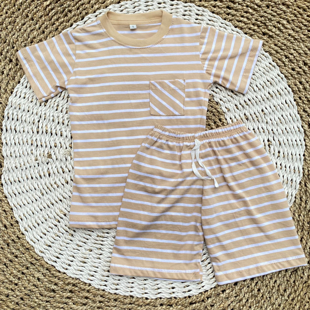 Setelan kaos oblong bayi baju celana bayi one set kekinian ASYAM BABY