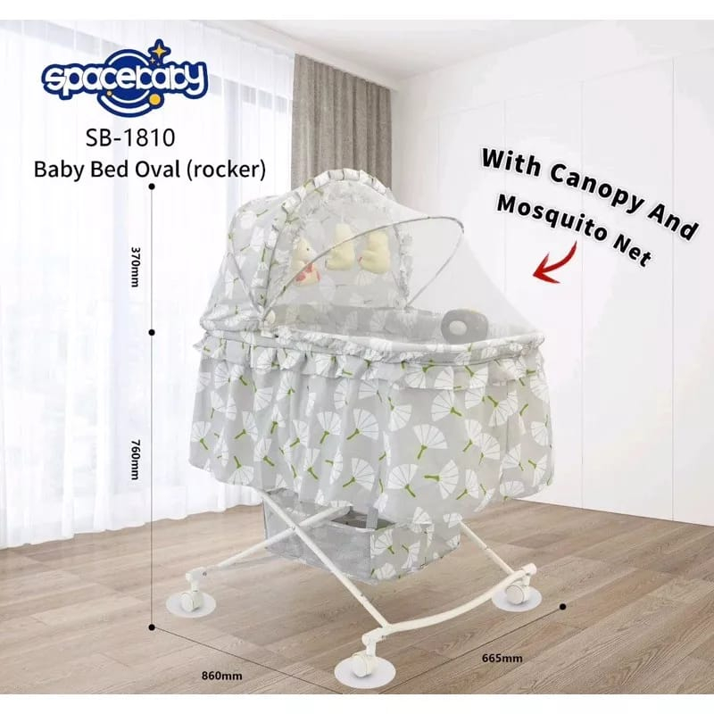 Spacebaby SB-1810 Baby Bed Oval Rocker / Tempat Tidur Bayi