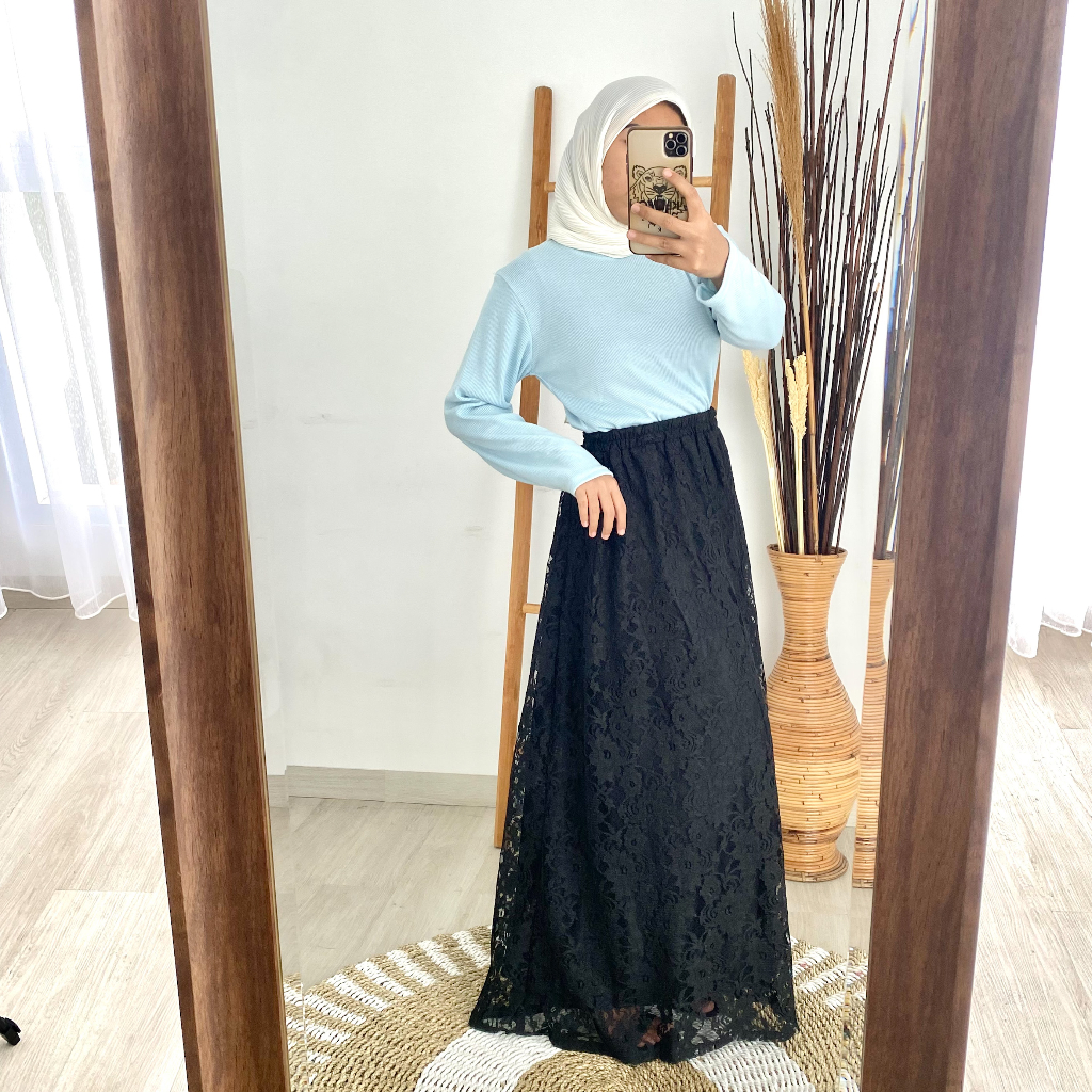 NEYSA LACE SKIRT - rok brukat / rok kondangan / skirt brukat / rok wanita / rok pesta