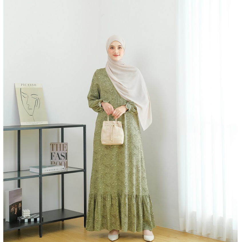Le Khari Maharani Dress Bahan Rayon Viscose Gamis Homedress Busui Size S - XL-1