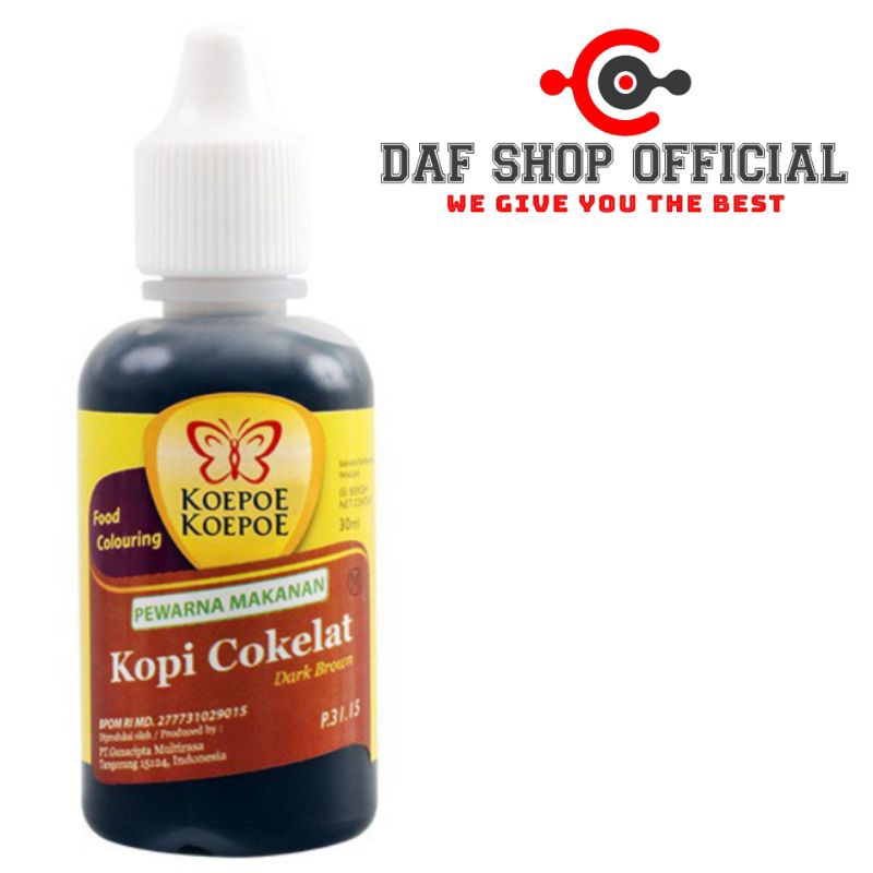 

Pewarna makanan Kopi Coklat koepoe-koepoe 30ml