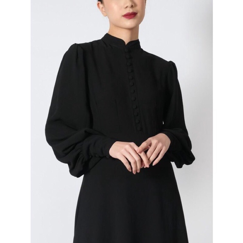 SARASVATI DRESS X ISYANA - THENBLANK (BLACK SIZE L)