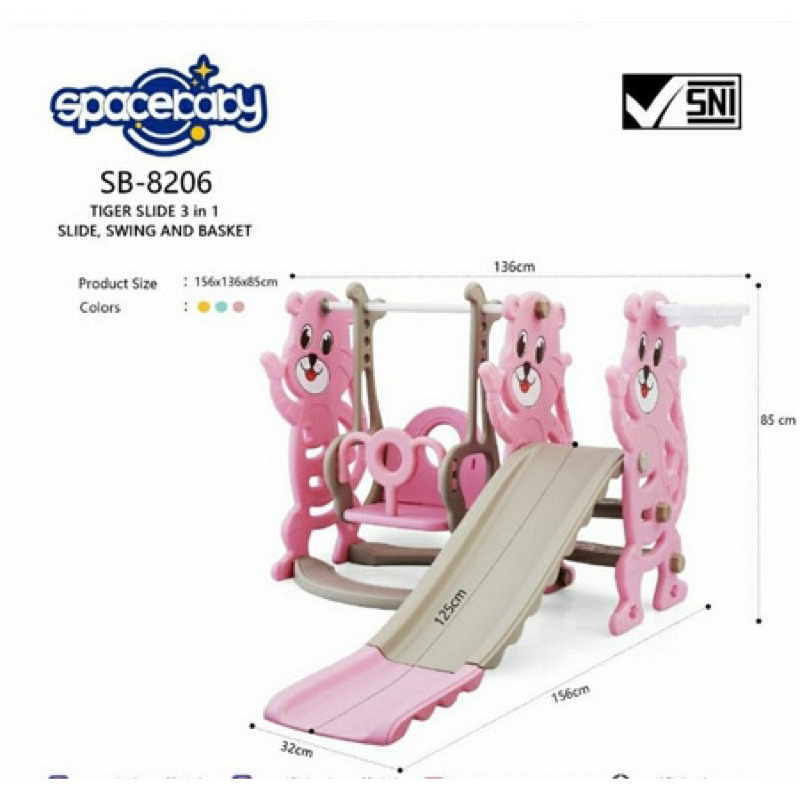 Perosotan Anak Exotic Sb8202  SB 8202 SB8206 WS6-30M swing Slide (Ayunan + Perusutan)