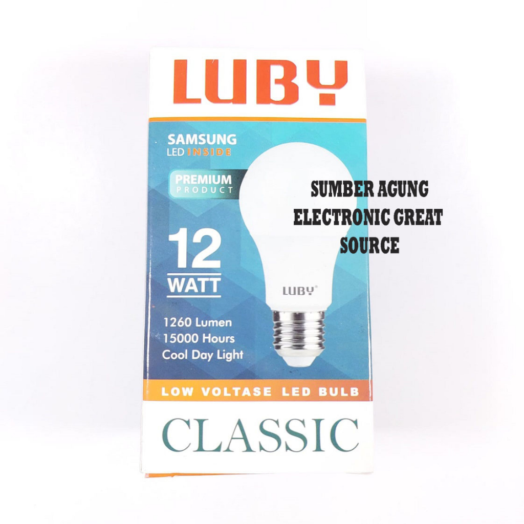 Luby Low Voltase LED Bulb Classic 12W 12 Watt 12 Watt Lampu LED Premium