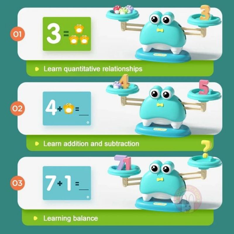 FROG BALANCE MATH GAME ~ No.159-4C