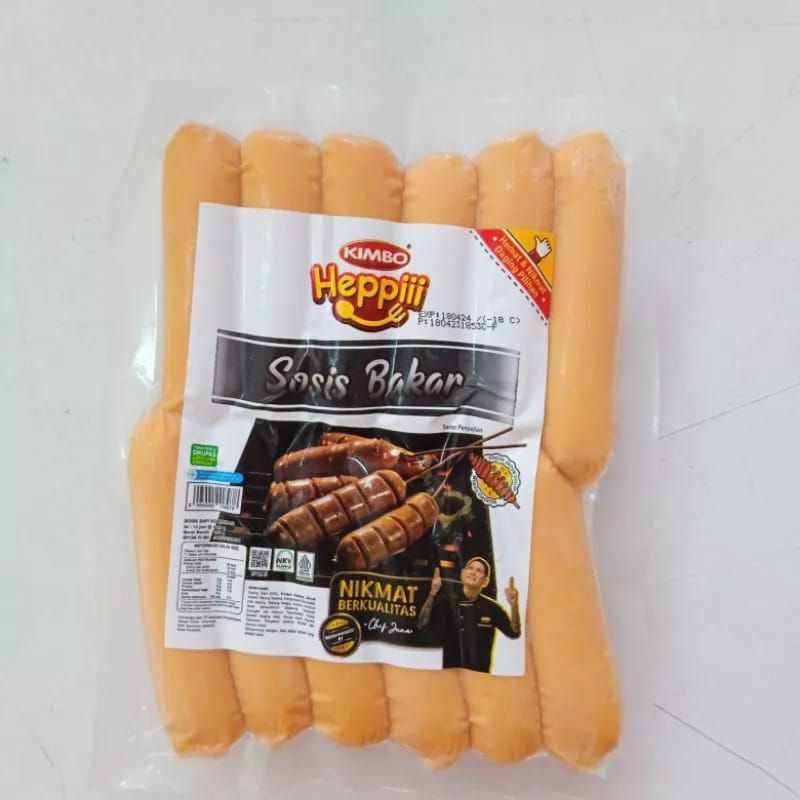 

SOSIS BAKAR KIMBO HEPPI ISI 12 / SOSIS BAKAR FROZEN / SOSIS BAKAR MURAH / SOSIS BAKAR ENAK / SOSIS FROZEN MURAH ENAK / SOSIS BAKAR KIMBO HEPPI MURAH / FROZEN FOOD MURAH ENAK