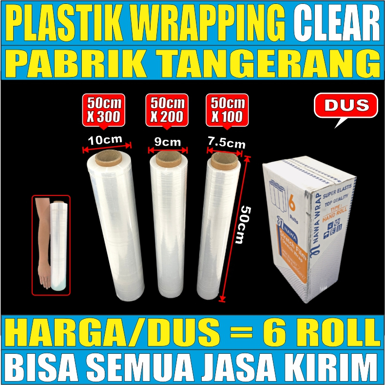 Plastik Wrap Wrapping / Bungkus Barang Stretch Film Dus Smua Jasa Kirim