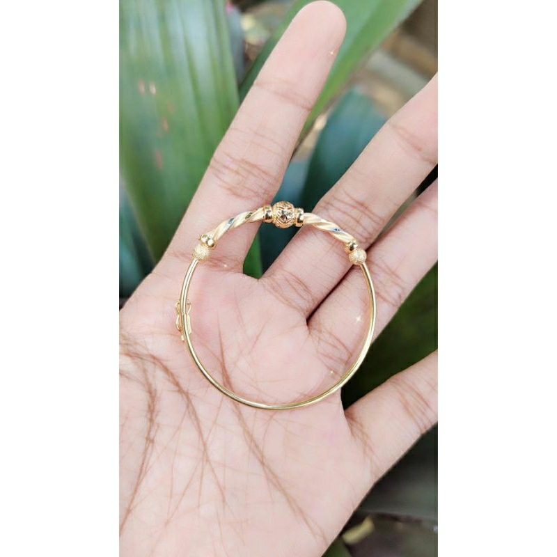 Gelang Bangle Anak Ulir Emas 6k