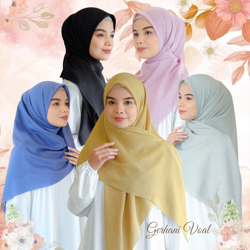 GERHANI SYAR’I HIJAB POLOS SYARI JUMBO 130cm VOAL PREMIUM LASERCUT/ JILBAB POLOS UKURAN SYARI 130cm