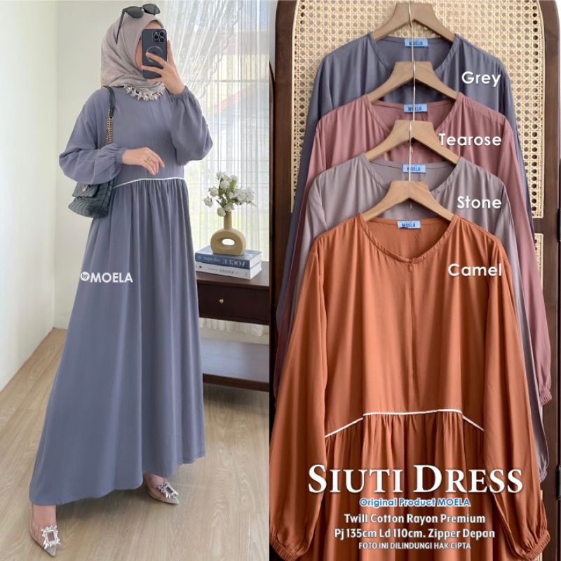 Gamis Dress Busui Polos Original Moela [Zeta Tilya Nuna Molin Lilci Siuti Luisi Kimea Biumi Zipi Twira Balkis Siama Poibi Luiry Lana Rosti]