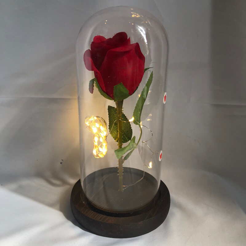 [OBRAL RIJEK] Lampu Meja Hias LED Mawar Beauty &amp; The Beast Warm White - AC01