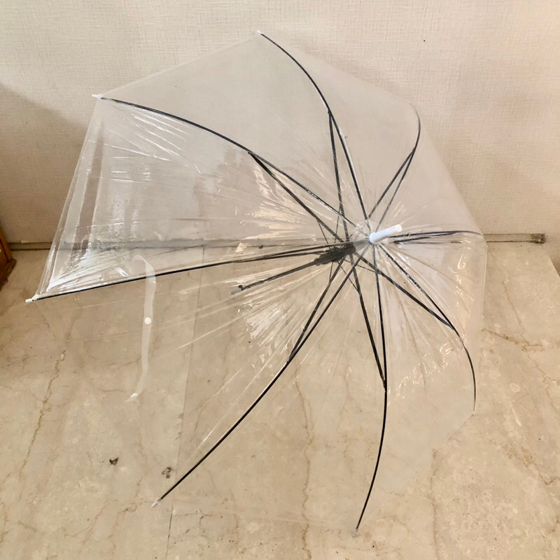 [OBRAL RIJEK] Payung Transparan Multifunction Rain Umbrella 8 Bone 90 cm  - P077