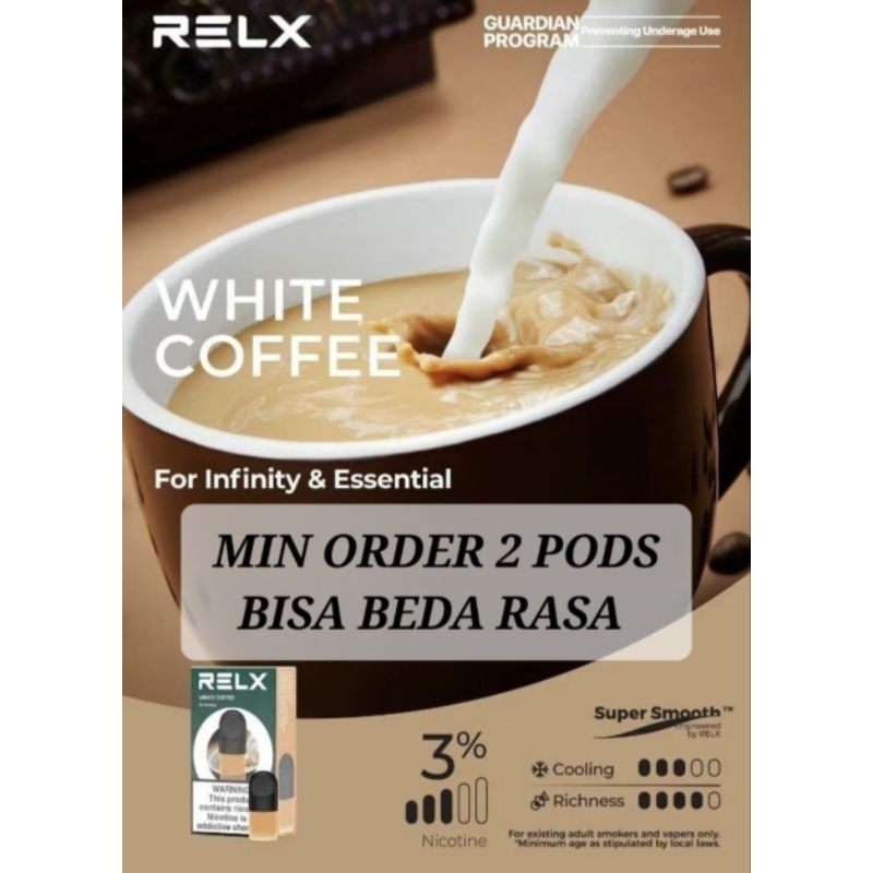 Relx infinity Essential Pods 1 Pack White Coffee