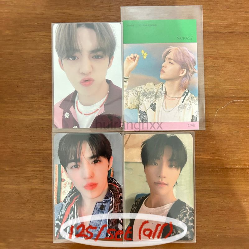 [READY STOCK] SCOUPS SET (pc the name odd dream, sticker sector 17 s17 new beginning nb, photocard g
