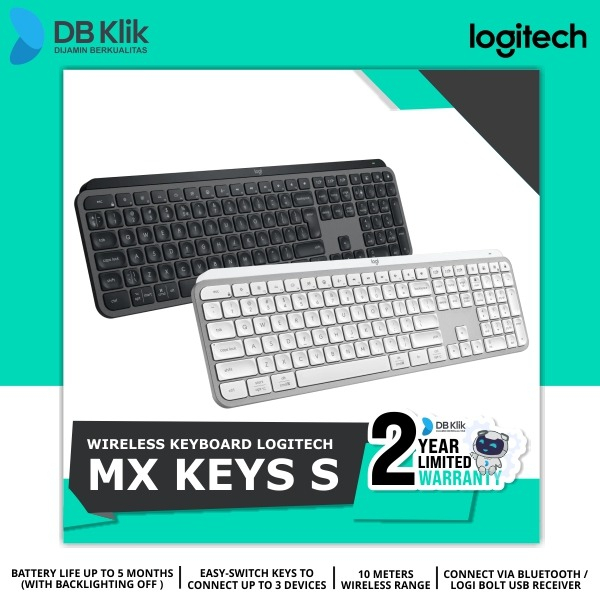 Keyboard Logitech MX Keys S Wireless Bluetooth Smart Backlight
