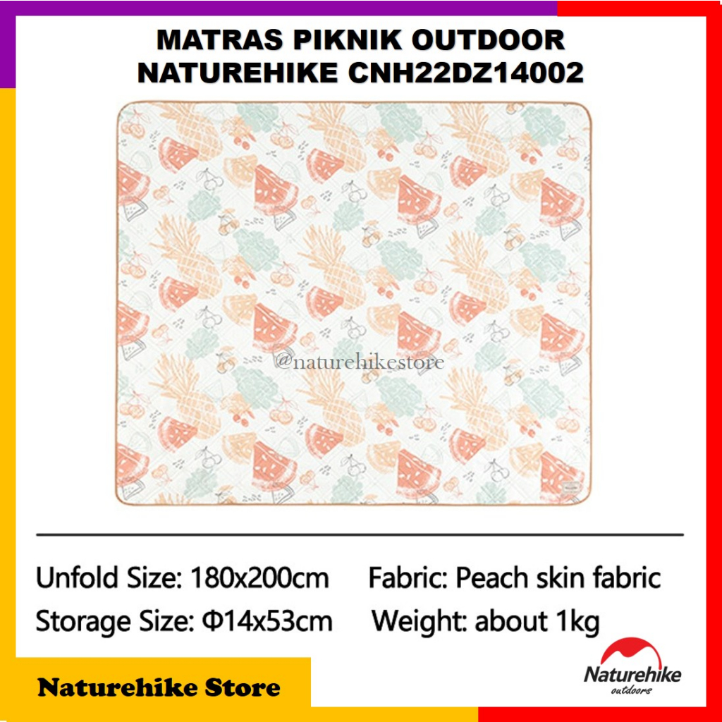 Matras Piknik Outdoor Naturehike CNH22DZ14002 Tikar Kulit Persik Camping Outdoor